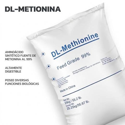 Saco de DL-Metionina feed grade 99%